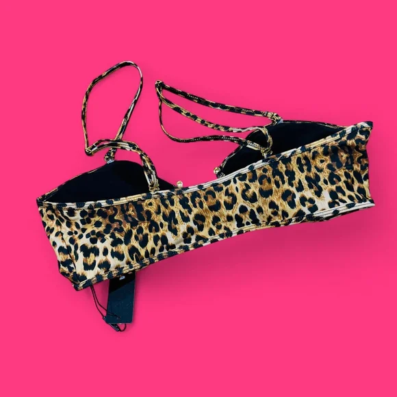 Leopard Animal Print Bikini Top XL - Picture 4 of 4